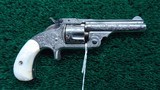 SMITH & WESSON SINGLE ACTION ENGRAVED REVOLVER IN 32 CAL