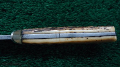 EARLY SHEFFIELD MARKED FRONTIER BOWIE KNIFE - Image 6 of 8