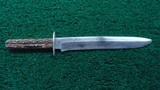 EARLY SHEFFIELD MARKED FRONTIER BOWIE KNIFE - 1 of 8