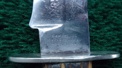 EARLY SHEFFIELD MARKED FRONTIER BOWIE KNIFE - Image 3 of 8