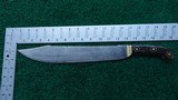 LARGE SAW-BACK BLADE BOWIE KNIFE WITH SHEATH - 12 of 13