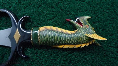 FANTASTIC DRAGON KNIFE BY RAYMOND BEERS - Image 6 of 17