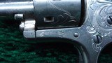 FACTORY ENGRAVED CASED COLT OPEN TOP 22 CALIBER REVOLVER - 11 of 19