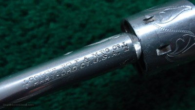FACTORY ENGRAVED CASED COLT OPEN TOP 22 CALIBER REVOLVER - Image 7 of 19