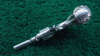 FACTORY ENGRAVED CASED COLT OPEN TOP 22 CALIBER REVOLVER - Image 4 of 19