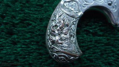 FACTORY ENGRAVED CASED COLT OPEN TOP 22 CALIBER REVOLVER - Image 9 of 19