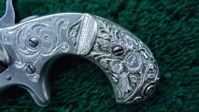 FACTORY ENGRAVED CASED COLT OPEN TOP 22 CALIBER REVOLVER - Image 10 of 19