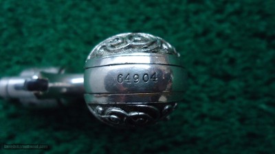FACTORY ENGRAVED CASED COLT OPEN TOP 22 CALIBER REVOLVER - Image 14 of 19