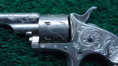 FACTORY ENGRAVED CASED COLT OPEN TOP 22 CALIBER REVOLVER - Image 8 of 19