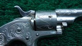 FACTORY ENGRAVED CASED COLT OPEN TOP 22 CALIBER REVOLVER - 6 of 19