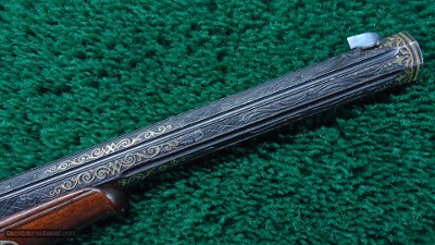 EXTRAORDINARY PAIR EXHIBITION GRADE RELIEF ENGRAVED GOLD INLAID TARGET PISTOLS - Image 8 of 25