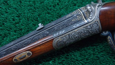 EXTRAORDINARY PAIR EXHIBITION GRADE RELIEF ENGRAVED GOLD INLAID TARGET PISTOLS - Image 11 of 25