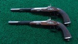 *Sale Pending* - CASED PAIR OF GASTINE-RENETTE PERCUSSION 45 CALIBER PISTOLS - 2 of 21