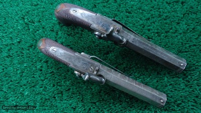 CASED PAIR OF TIPPING 48 CALIBER PERCUSSION BELT PISTOLS - Image 3 of 20