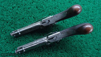 CASED PAIR OF TIPPING 48 CALIBER PERCUSSION BELT PISTOLS - Image 4 of 20
