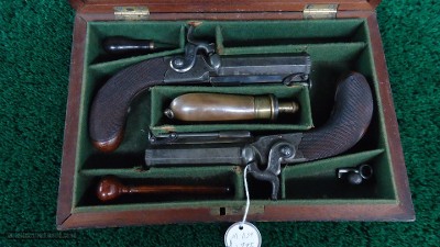 CASED PAIR OF TIPPING 48 CALIBER PERCUSSION BELT PISTOLS - Image 18 of 20