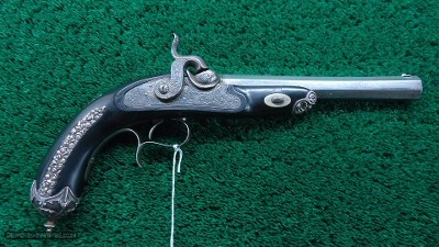 CASED J. HAFNER PERCUSSION HAMMER PISTOL