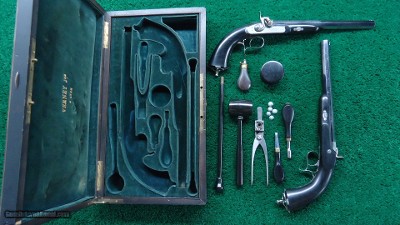 CASED PAIR OF VERNEY PERCUSSION TARGET PISTOLS - Image 16 of 17