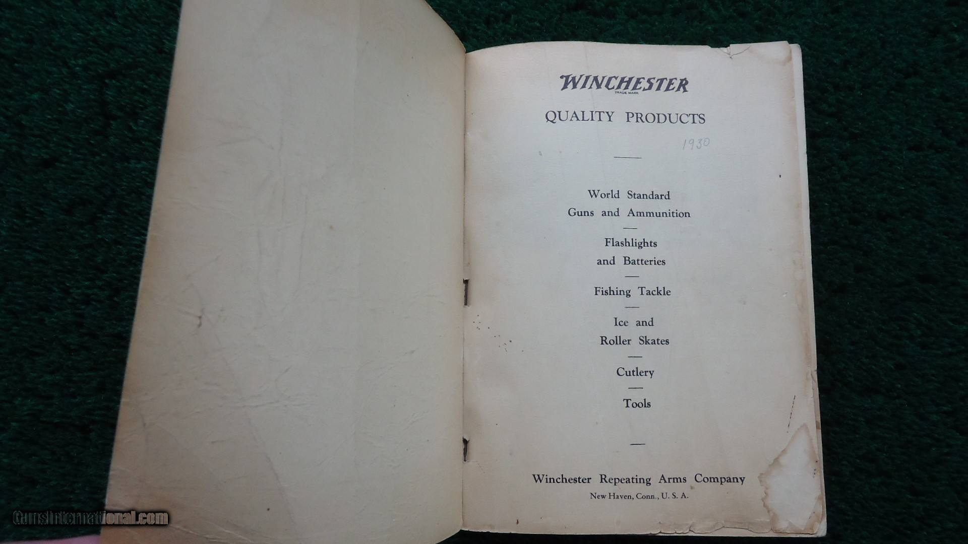 VINTAGE WINCHESTER QUALITY PRODUCTS CATALOGUE FROM 1930