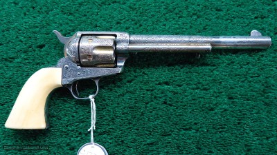 FACTORY DOCUMENTED GOLD AND SILVER PLATED HELFRICH ENGRAVED COLT SA