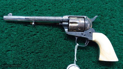 FACTORY DOCUMENTED GOLD AND SILVER PLATED HELFRICH ENGRAVED COLT SA - Image 2 of 16