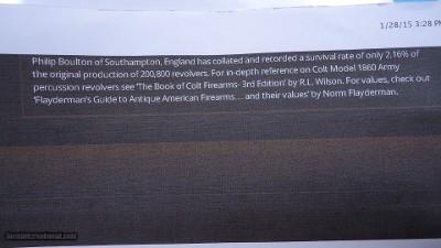 EXTREMELY RARE COLT 1860 WITH LONDON ADDRESS - Image 15 of 21