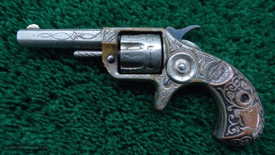 FACTORY ENGRAVED COLT NEW LINE 22 CALIBER REVOLVER WITH SCARCE DE GRESS GRIPS - Image 2 of 14