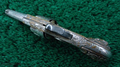 FACTORY ENGRAVED COLT NEW LINE 22 CALIBER REVOLVER WITH SCARCE DE GRESS GRIPS - Image 5 of 14