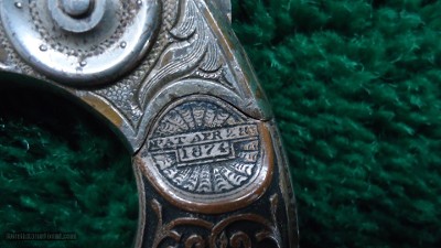 FACTORY ENGRAVED COLT NEW LINE 22 CALIBER REVOLVER WITH SCARCE DE GRESS GRIPS - Image 11 of 14