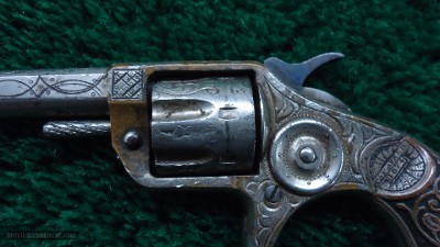 FACTORY ENGRAVED COLT NEW LINE 22 CALIBER REVOLVER WITH SCARCE DE GRESS GRIPS - Image 8 of 14