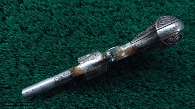 FACTORY ENGRAVED COLT NEW LINE 22 CALIBER REVOLVER WITH SCARCE DE GRESS GRIPS - Image 4 of 14