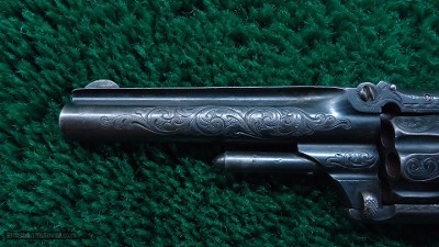 VERY BEAUTIFUL ENGRAVED SMITH & WESSON NO. 1 3RD ISSUE REVOLVER - Image 10 of 14