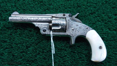 SMITH & WESSON SINGLE ACTION ENGRAVED REVOLVER IN 32 CAL - Image 2 of 13