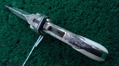 SMITH & WESSON SINGLE ACTION ENGRAVED REVOLVER IN 32 CAL - Image 5 of 13