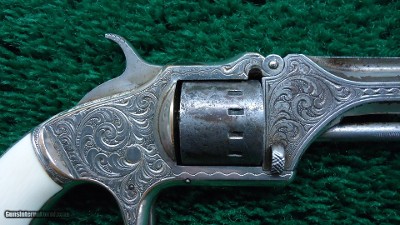 FACTORY ENGRAVED AMERICAN STANDARD TOOL COMPANY SPUR TRIGGER REVOLVER - Image 6 of 11