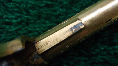 VERY ATTRACTIVE GOLD PLATED ENGRAVED SMITH & WESSON 32 DA 1ST MODEL HAND EJECT REVOLVER - Image 11 of 17