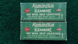 *Sale Pending* - 2 FULL BOXES OF REMINGTON KLEANBORE 401 WINCHESTER SELF-LOADING AMMO - 1 of 8