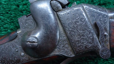 PRESENTATION DELUXE ENGRAVED MODEL 1853 SHARPS SPORTING RIFLE - Image 9 of 24