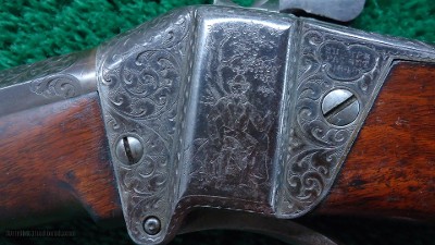 PRESENTATION DELUXE ENGRAVED MODEL 1853 SHARPS SPORTING RIFLE - Image 8 of 24