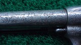 ENGRAVED COLT SINGLE ACTION BLACK POWDER FRAME REVOLVER - 7 of 16