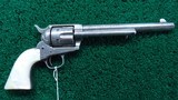 ENGRAVED COLT SINGLE ACTION BLACK POWDER FRAME REVOLVER - 1 of 16