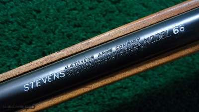 STEVENS MODEL 66 BOLT ACTION RIFLE FOR 22 S, L, LR - Image 12 of 20