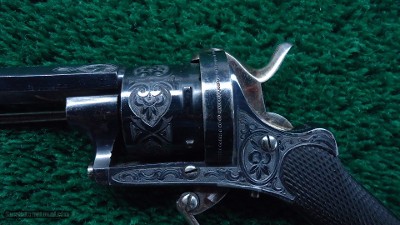 ENGRAVED PINFIRE FRENCH REVOLVER - Image 8 of 14