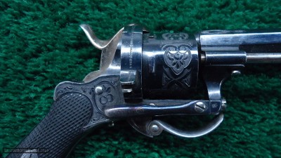 ENGRAVED PINFIRE FRENCH REVOLVER - Image 6 of 14