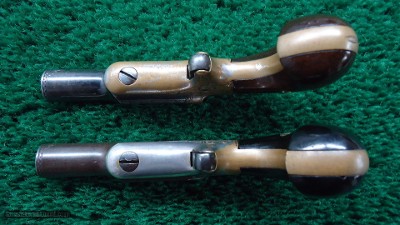 FACTORY ENGRAVED CASED PAIR OF COLT 3RD MODEL DERRINGERS - Image 6 of 13