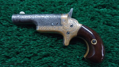 FACTORY ENGRAVED CASED PAIR OF COLT 3RD MODEL DERRINGERS - Image 3 of 13