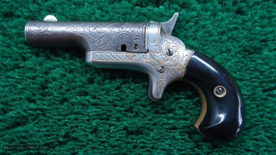 FACTORY ENGRAVED CASED PAIR OF COLT 3RD MODEL DERRINGERS - Image 5 of 13
