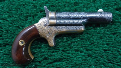 FACTORY ENGRAVED CASED PAIR OF COLT 3RD MODEL DERRINGERS - Image 2 of 13
