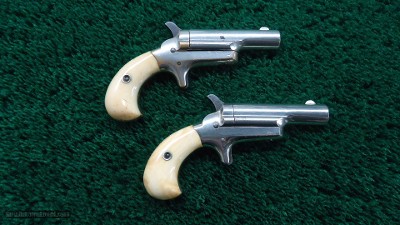 CASED PAIR OF THUER DERRINGERS IN CALIBER 41 RF