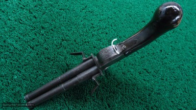 INTERESTING EUROPEAN SWIVEL BREECH FLINTLOCK PISTOL - Image 4 of 12